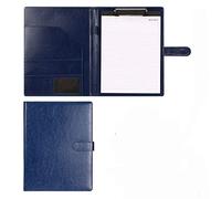 Conference Folder Folder Organiser, A4 Clipboard Folder with Storage Storage, A4 Clipboard Business File Folder Interview Resume(Blauw,with Book)