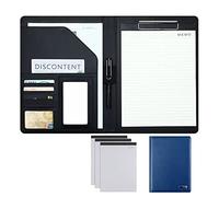 Conference Folder Folder Organiser, A4 Clipboard Folder with Storage Storage, Folder Binder Interview Resume Legal Document Organizer(Blauw,No Calculator)