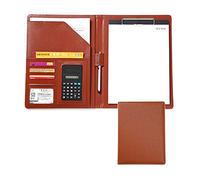Conference Folder Folder Organiser, A4 Clipboard Folder with Storage Storage, Folder Interview Conference Document Organizer Business(Bruin)