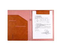 Conference Folder Folder Organiser, A4 Clipboard Folder with Storage Storage, Organizer with Pen Holder for Interview/Legal Document(Bruin)