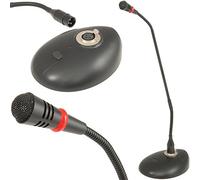 Conference Paging Condenser Microphone -Desk Top Tannoy Gooseneck Unidirectional