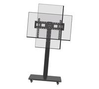 Conference Room Podium Universal TV Floor Stand - Mobile TV Cart With Wheels For 32-65 Inch TVs, With 0-90° Horizontal And Vertical Screen Switching, Max VESA 600x400mm, Rolling TV Stand