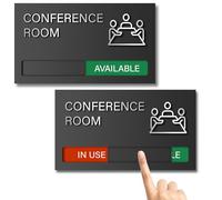 Conference Room Sign - In A Meeting Sign for Office Door, Do Not Disturb, In Use/Available Slider Indicator for Office Tell Whether Meeting Room is In Session