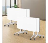 Conference Room Tables with Flip-Top Design, Modern Mobile Meeting Training Table with Silent Wheels, Seminar Desk for Offices Classrooms Libraries,4pack,70.8"*23.6"