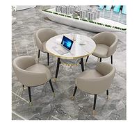 Conference Table Set - Modern Round Office Meeting Table & Chairs - Stylish Solution for Reception, Business Hall, Hotel, Library