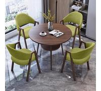 Conference Table Set with ChairsSmall Round Meeting Room Table Double Layer Design for Office & Kitchen Dining Ideal for Business Conferences & Meetings