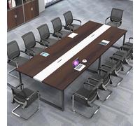 Conference Table with Cable Management - Sturdy Metal Frame BlackWhiteSeats 812 People IdealOffice Meetings and Collaborative Workspaces