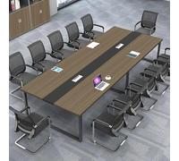Conference Table with Cable Management - Sturdy Metal Frame Stylish BlackWhite Design812 People IdealOffice Meetings and Collaborative Spaces.