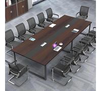 Conference Table with Cable Management - Sturdy Metal Frame Stylish BlackWhiteSeats 812 People IdealOffice and Meeting Spaces.