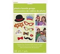 Confetti Birthday Assorted Design Photo Booth Props - Pack of 10 - Create Fun and Memorable Party Pictures