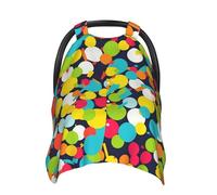 Confetti Bright Pattern Baby Car Seat Canopy Cover, Multi Use Breathable Nursing Breastfeeding Covers for Mom Soft Stroller Sun Shade Newborn Shower Gift