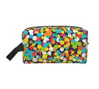 Confetti Bright Pattern Portable Large-Capacity Travel Toiletry Bag (Print Models) Waterproof Makeup Storage Bag for Men and Women for Business Trips, Fitness, Bathroom, Daily Storage