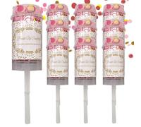 Confetti Cannon - 10 Pieces Colorful Confetti | Cannon Poppers For Celebrations | 7.09 * 1.57 Inches | Multi-Coloured Party Paper Shooter For Christmas, Baby Shower, Birthdays, Weddings & Parties