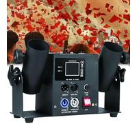 confetti cannon machine 2 Shots Electric, Streamer Launcher, DMX512 & Remote Control, for DJ Party Nightclub Wedding Concert Event Show.