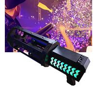 Confetti Cannon Machine Launcher Handheld Five Tubes Wedding Bar Stage Effect, LED Electronic Jet Electric Shooter