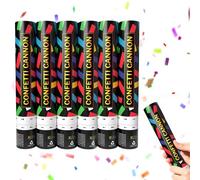 Confetti Cannons - 5PCS Large Biodegradable Confetti Cannon Party Poppers, Multi-Coloured Paper for Weddings, Baby Showers, Birthday Parties, Christmas & Celebrations, Eco-Friendly Party Cannon