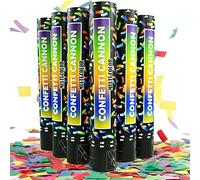 Confetti Cannons 6 Pack 16 Inch Colorful Confetti Poppers Party Poppers for Wedding Celebration Birthday Party Celebration Baby Shower Decorations Christmas New Year Graduation