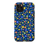 Confetti Dots-Multi-color Whimsical Dots on Navy Case for iPhone 11 Pro