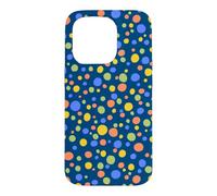 Confetti Dots-Multi-color Whimsical Dots on Navy Case for iPhone 15 Pro