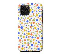 Confetti Dots-Multi-color Whimsical Dots on White Case for iPhone 11 Pro