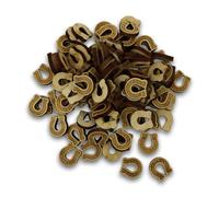 Confetti - Engraved Wood - Rustic Wooden Wedding Decor Party Table Scatter Decorations (Horseshoe)