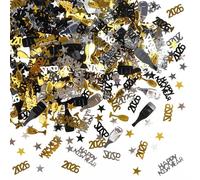 Confetti Gold Black, Pack of 1000 Confetti Happy New Year 2026 Decoration, Happy New Year Table Decoration