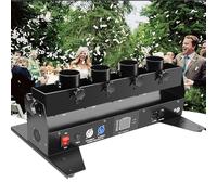 Confetti Launcher Machine 4 Shots Professional Electric Bar DMX/Remote Stage Efffect Blower Adjustable Angle