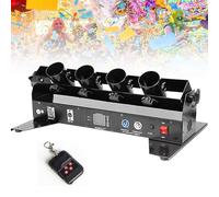 Confetti Launcher Machine Cannon 4-Shot Professional Electric Wireless DMX 512 Remote for Wedding, Disco, Show, Club, Stage, Party