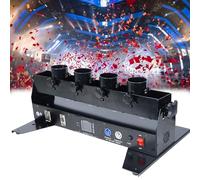Confetti Launcher Machine Cannon Portable 4-shot Gun, Electric, Professional DJ for Stage Weddings
