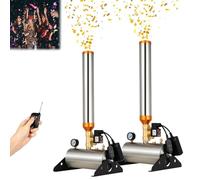 Confetti Machine 150W, Electric Confetti Cannon with Remote Control, Adjustable Angle, for Wedding, Party, Stage, Dj Events, High-altitude Paper & Ribbon Shooter (2 Pcs)