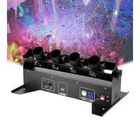 Confetti Machine, 4-Head Electric Confetti Cannon, Professional Confetti Launchers, DMX Controlled Confetti Blaster for Disco Clubs, Holiday Events, Weddings & DJ Parties.