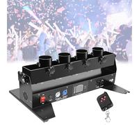 Confetti Machine,with DMX 512 and Remote Control,Digital Confetti Cannon Shooter,Large Coverage Area,for Party,Stage Show (4Shots)