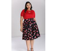 Confetti Printed cotton 50's Midi skirt hell bunny Black 2XL