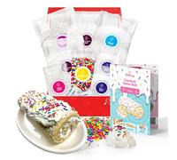 Confetti Swiss Roll Baking Kit For Kids 6-12, Real Jelly Roll Cake Making Set With Pre-Measured Ingredients, Cake Decorating For Girls And Boys With Cream And Rainbow Sprinkles, Kids Baking Gift Set