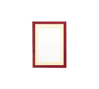 Confetti Wood Frame Range 20 mm Photo frame/picture frame/poster frame with Bespoke Mount -Red Frame with Ivory Mount - 10"x8" for 8''x6 pictures