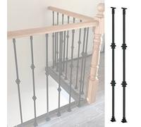 Confeze Da 2 Balaustre Per Scale in Metallo Perni in Ferro Ringhiera Moderna Nera Per Montaggio A Terra Connettori Reabili Per Corrimano Quadrato Balaustra Per Scale Di Corridoio Soffitta