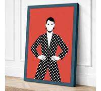 Confidence in Polka Dots Canvas Wall Art Print 36x24 Inch | Ready to Hang, Gallery Wrapped, Fade-Resistant Inks, Securely Packaged, UK Made