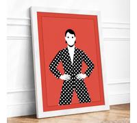 Confidence in Polka Dots Framed Wall Art Print A3 White | Ready to Hang, Premium Gi Paper, Fade-Resistant Inks, Securely Packaged, UK Made