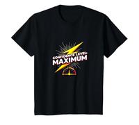Confidence Level: Maximum Big Ween Energy Lightning Bolt T-Shirt, Kids, Black, 3 Years