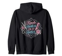 Confident Barber Female Barbers Do It Better Proud Skilled Zip Hoodie