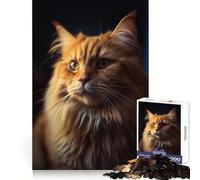 Confident Ginger Cat 1000 Piece Jigsaw Puzzles for Adults Think Sharper, Fine Detail, Home Play, Xmas Idea (38x52cm)