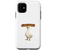 Confident Goose Attitude Retro Cartoon Design Case for iPhone 11