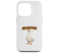 Confident Goose Attitude Retro Cartoon Design Case for iPhone 13 Pro