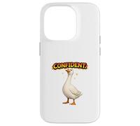 Confident Goose Attitude Retro Cartoon Design Case for iPhone 14 Pro