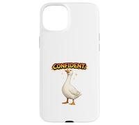 Confident Goose Attitude Retro Cartoon Design Case for iPhone 15 Plus