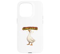 Confident Goose Attitude Retro Cartoon Design Case for iPhone 15 Pro