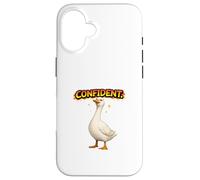 Confident Goose Attitude Retro Cartoon Design Case for iPhone 16