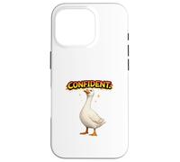 Confident Goose Attitude Retro Cartoon Design Case for iPhone 16 Pro