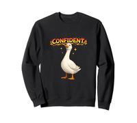 Confident Goose Attitude Retro Cartoon Design Sweatshirt