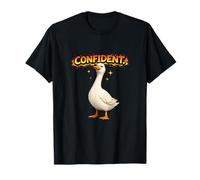 Confident Goose Attitude Retro Cartoon Design T-Shirt